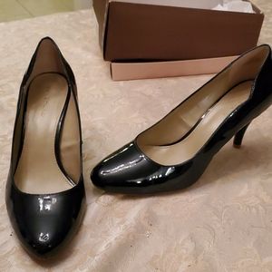 Dark blue 3 inch heel shoes